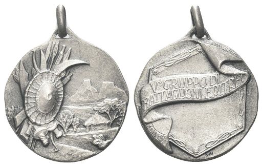Medaglia 1935 V Gruppo di Battaglioni Eritrei.