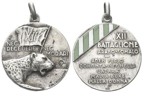 Medaglia 1935 XII Battaglione Arabo Somalo.