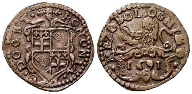 Mezzo Bolognino 1691.