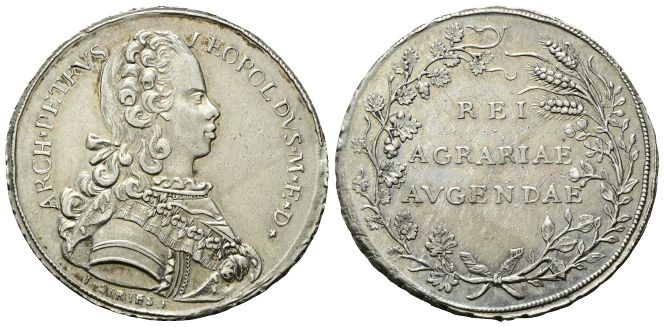 Medaglia premio per i meriti dell’agricoltura s. data opus L. Siries.