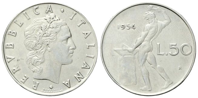 50 Lire 1954 Vulcano.