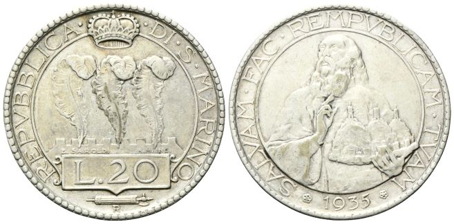 20 Lire 1935.