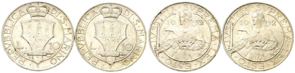 Lotto di n. 2 - 10 Lire 1932.
