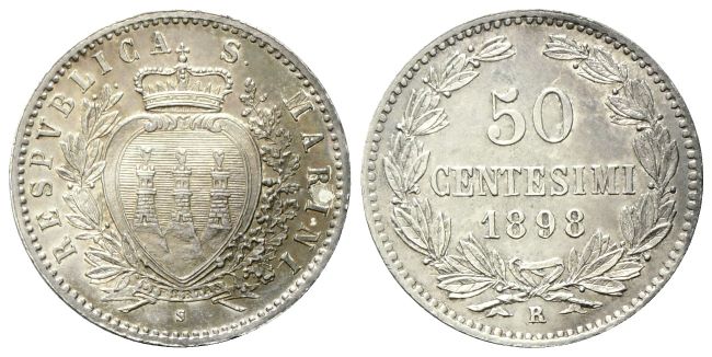 50 Centesimi 1898.