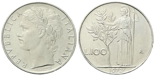 100 Lire 1972/ Minerva.