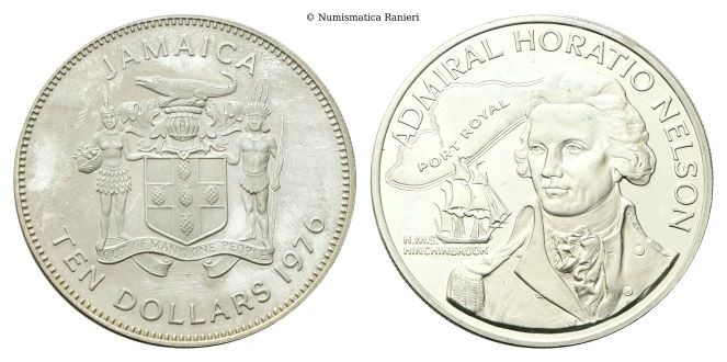 10 Dollari 1976, Ammiraglio Horatio Nelson.