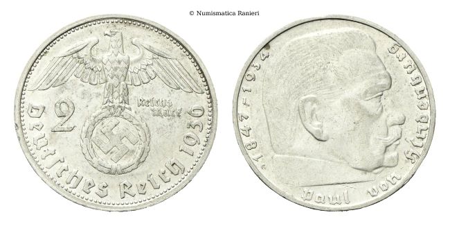 2 Reichsmark 1936 G.