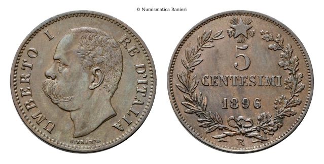 5 Centesimi 1896 Roma.