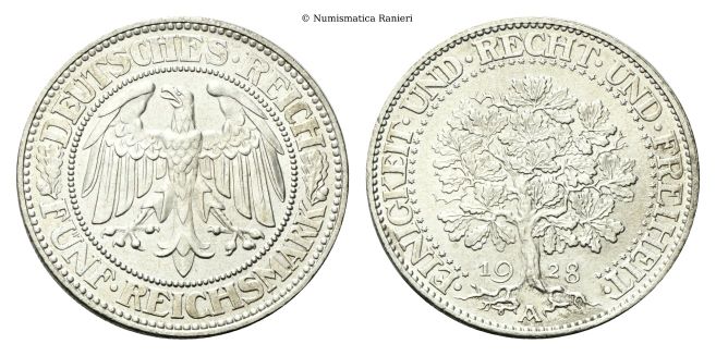 5 Reichsmark 1928 A.