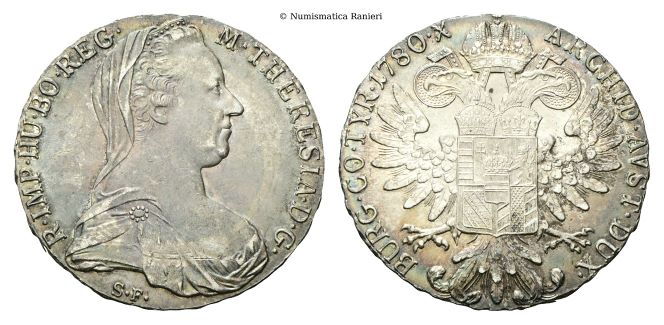 Tallero di convenzione 1780 (1935), Roma.