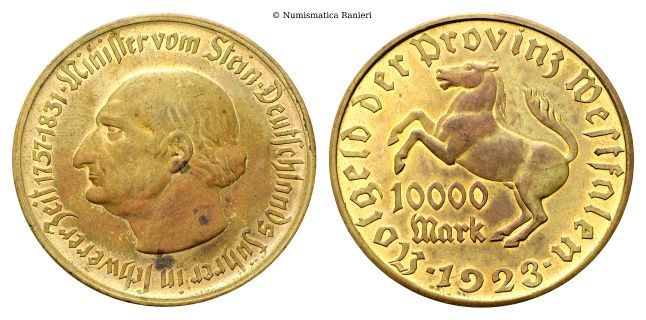 Westfalia. 1000 Marchi 1923.