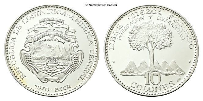 10 Colones 1970.