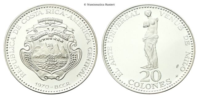 20 Colones 1970.