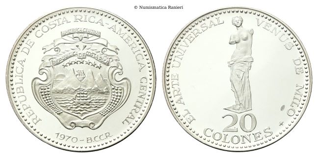 20 Colones 1970.