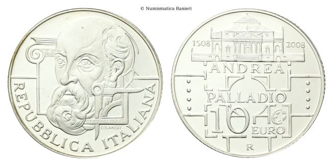 10 Euro 2008, Andrea Palladio.