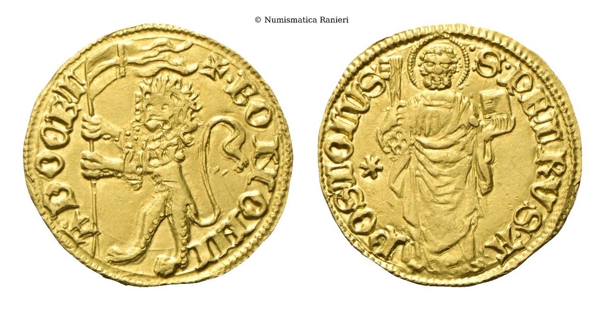 Bolognino d’oro, zecchiere Antonio Del Montone. 