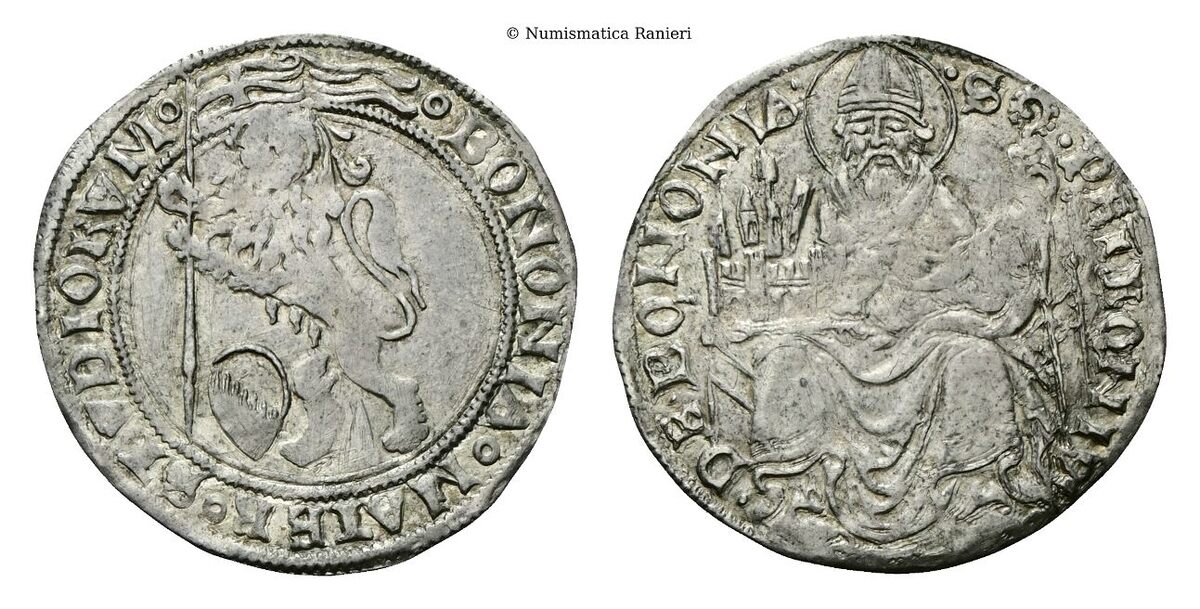 Grossone con stemma Bentivoglio.