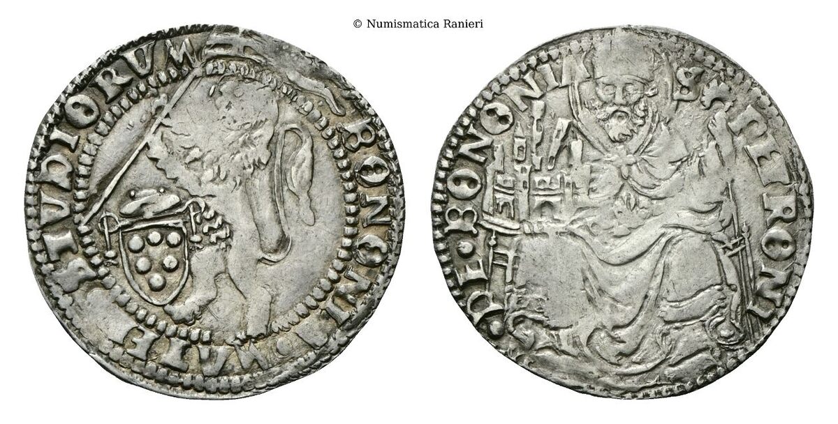 Grossone o Gabellotto (lettere gotiche al DR e al rovescio)