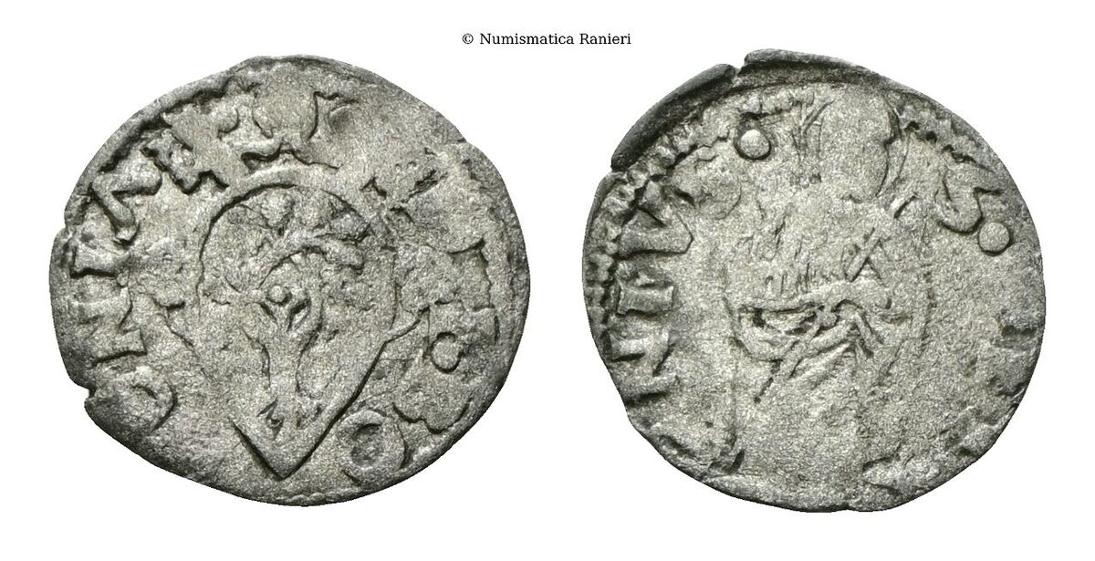 Quattrino coniato tra il 1506 e il 1513.  