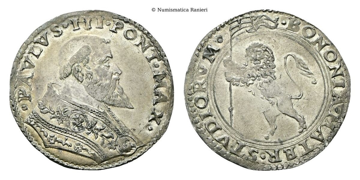 Bianco o Paolo coniato per la 1° volta nel 1535. Incisore Antonio Balzani detto il “Gavardino”.   
