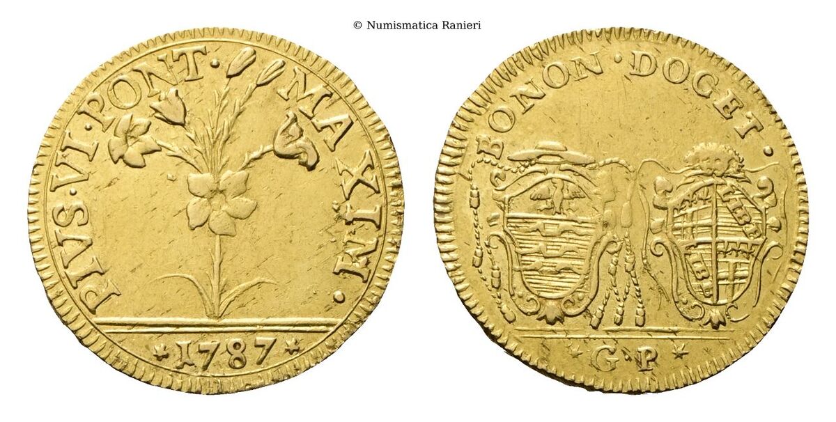Doppia romana 1787. Zecchiere  Girolamo PIGNONI.