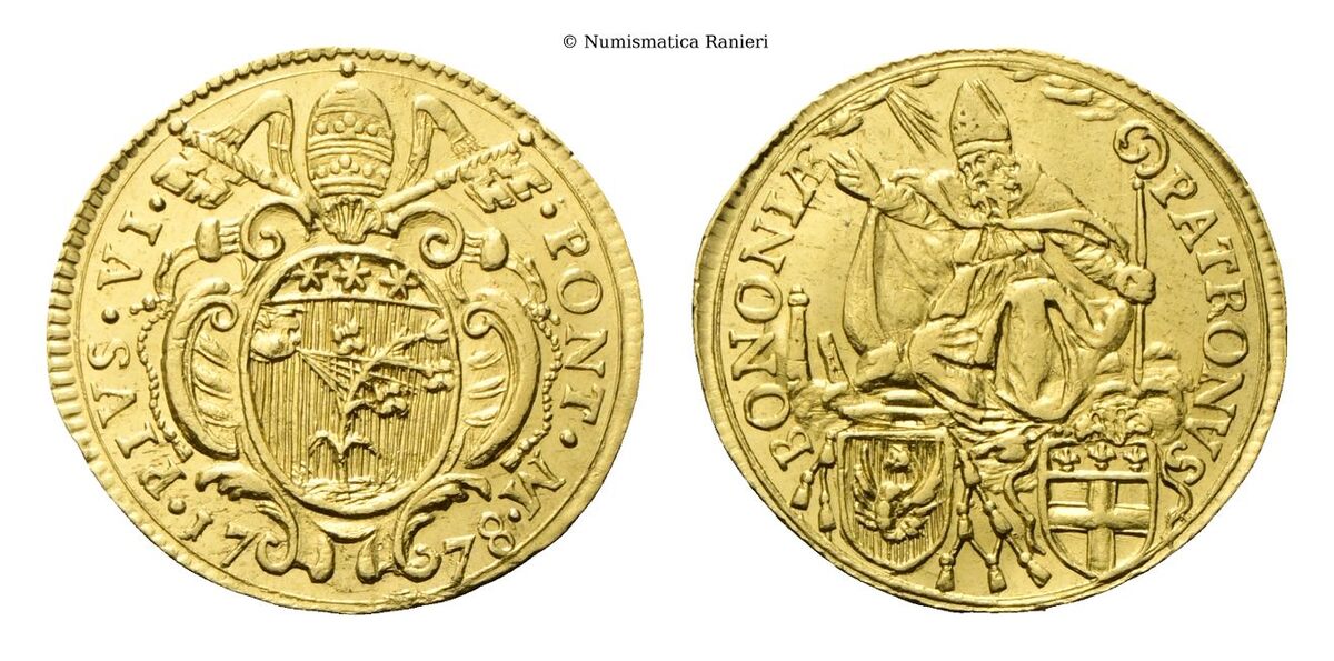 Zecchino 1778, incisore dei coni Filippo Balugani.  