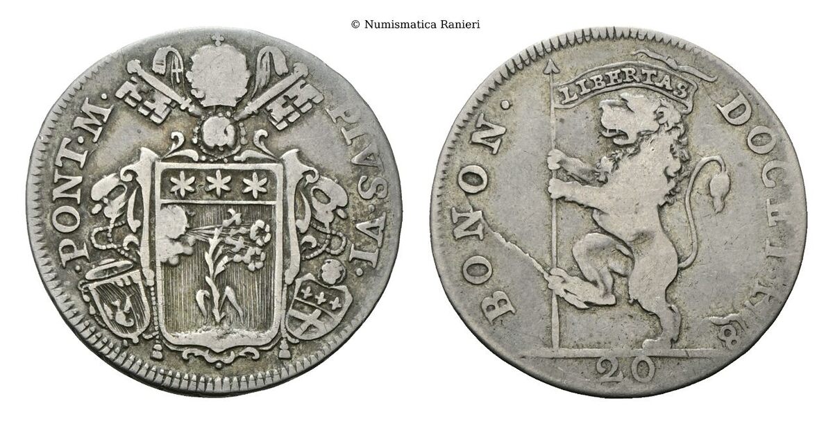 Lira da 20 Bolognini 1778.