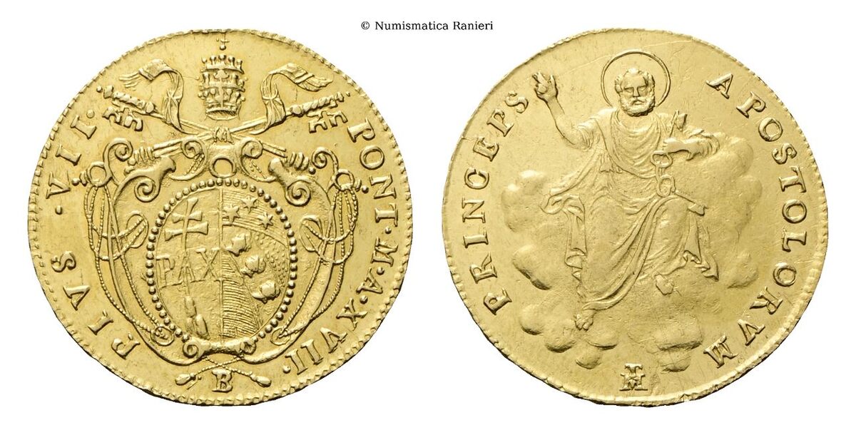 Doppia (1821-1822) a. XVII (taglio a fogliette). 