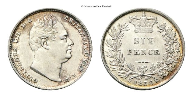 6 Pence 1835.