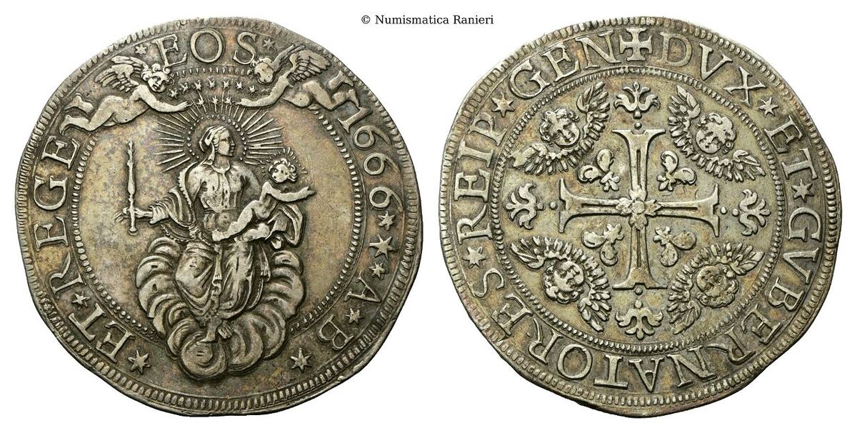 Da 2 Scudi 1666, sigle A B.