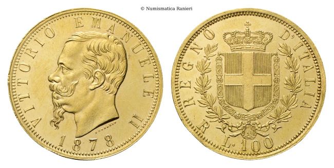 100 Lire 1878 Roma.