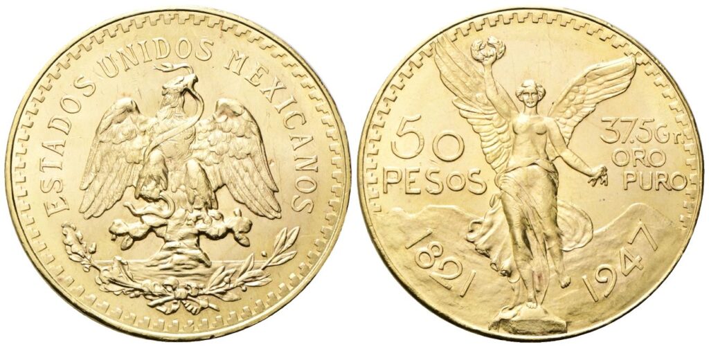 50 Pesos Messico Oro