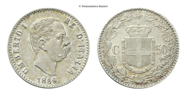 50 Centesimi 1889 Roma.