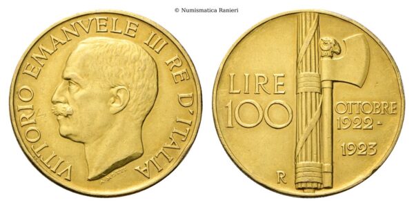 100 lire 1923 Roma, “Fascione”.