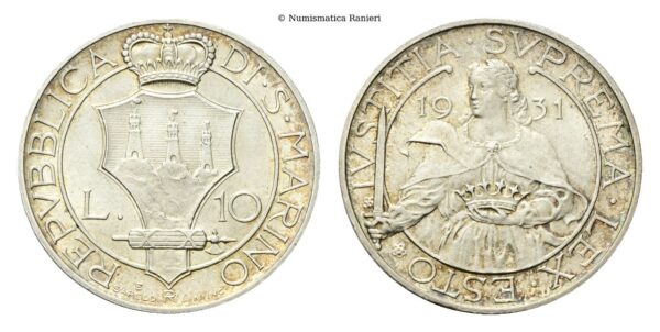 10 Lire 1931.