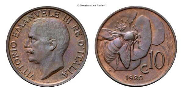 10 Centesimi 1920 Roma, Ape.