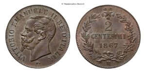 2 Centesimi 1867 Milano