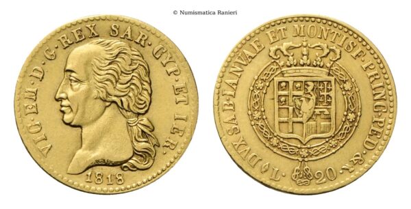 20 Lire 1818 Torino, I Tipo.