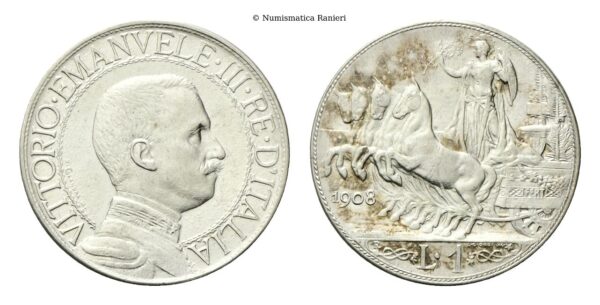 Lira 1908 Roma, Quadriga veloce.