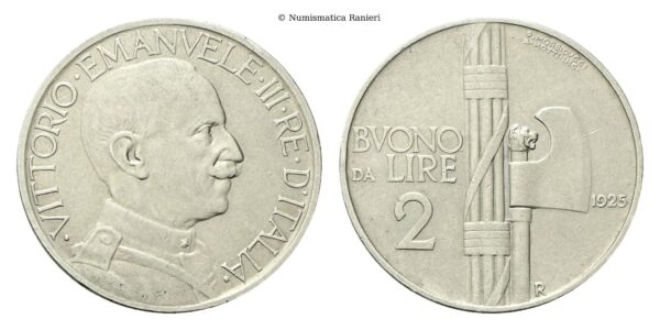 Buono da 2 Lire 1925 Roma, Fascio.
