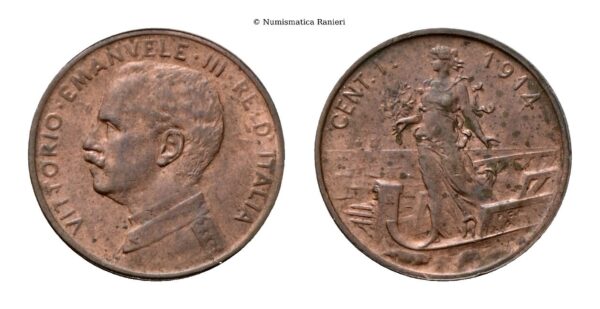 Centesimo 1914 Roma, Italia su prora.