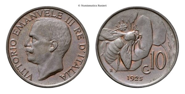 10 Centesimi 1925 Roma, Ape.
