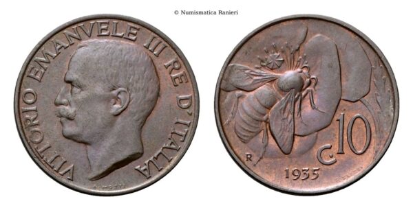 10 Centesimi 1935 Roma, Ape.