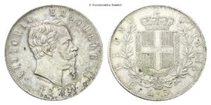 5 Lire 1878 Roma.