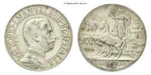 2 Lire 1910 Roma, Quadriga veloce.