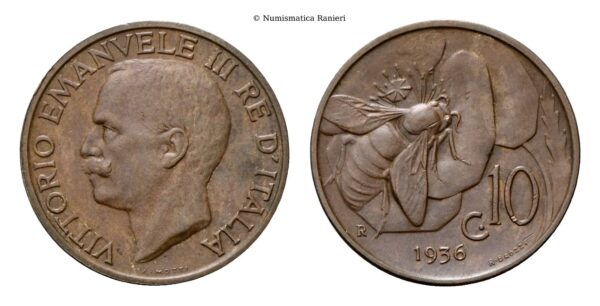 10 Centesimi 1936 Roma, Ape.