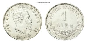 Lira 1863 Milano, II° Tipo.