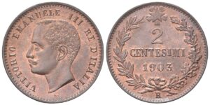 2 Centesimi 1903 Roma, Valore.