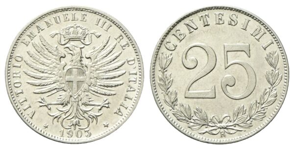 25 Centesimi 1903 Roma, Valore.