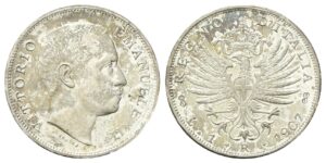 Lira 1907 Roma, Aquila Sabauda.